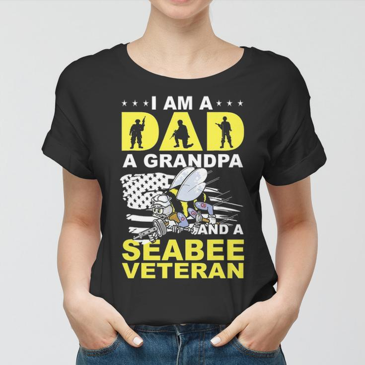 Im A Dad A Grandpa And Navy Seabee Veteran Gift Women T-shirt