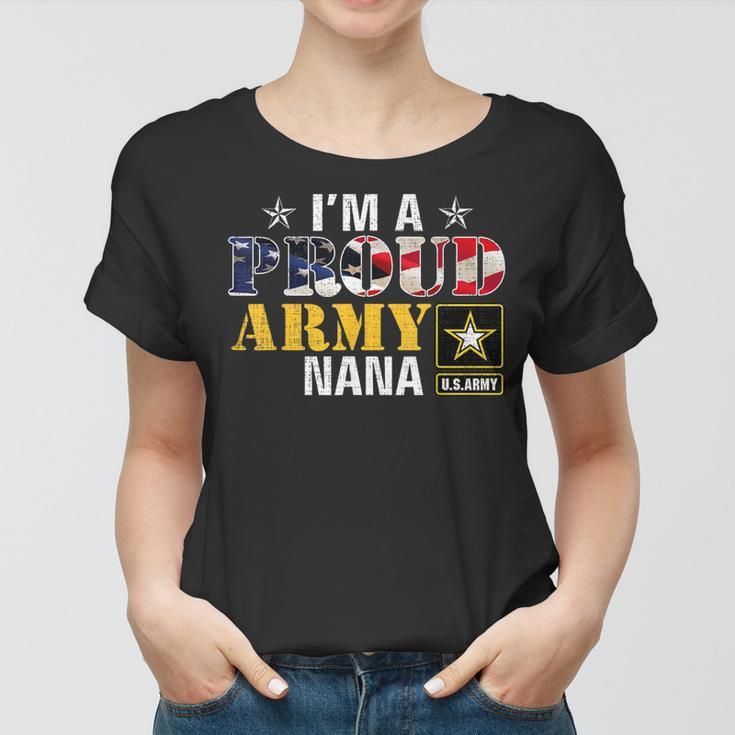 Im A Proud Army Nana American Flag Military Gift Veteran Women T-shirt