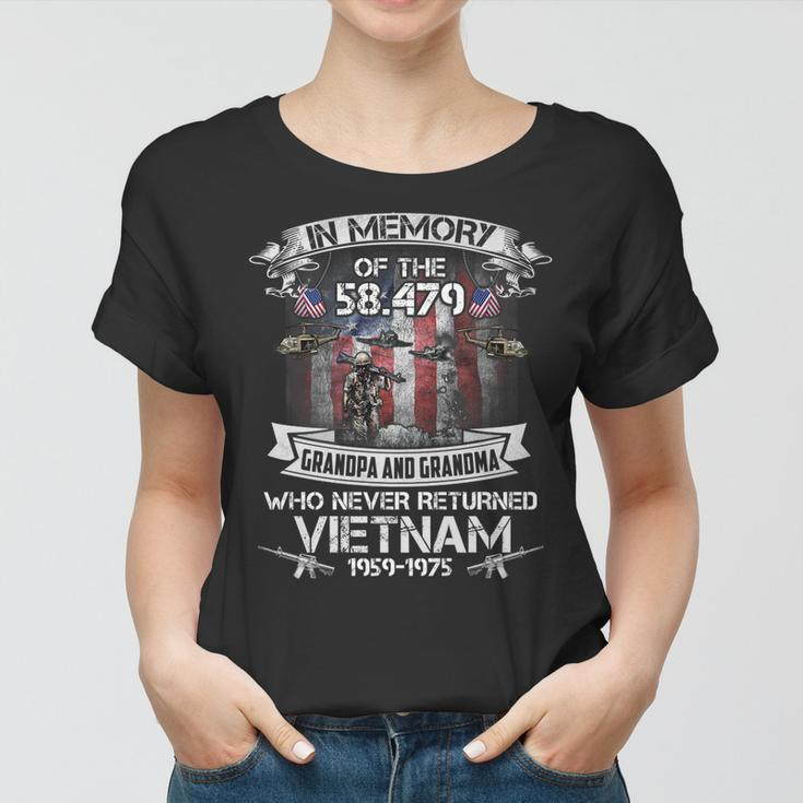 In Memory Of Vietnam Veteran Proud Grandpa And Grandma Women T-shirt