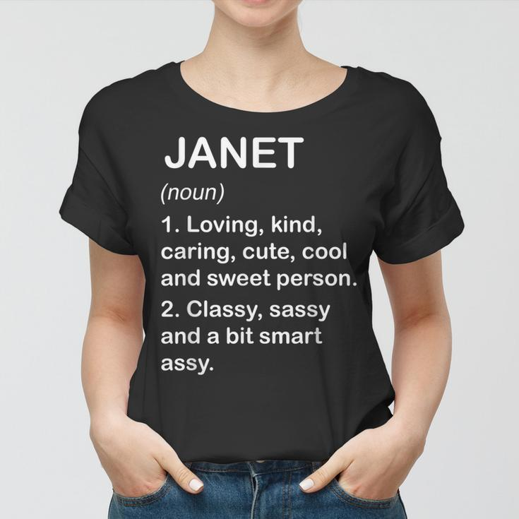 Janet Definition Personalized Custom Name Loving Kind Women T-shirt