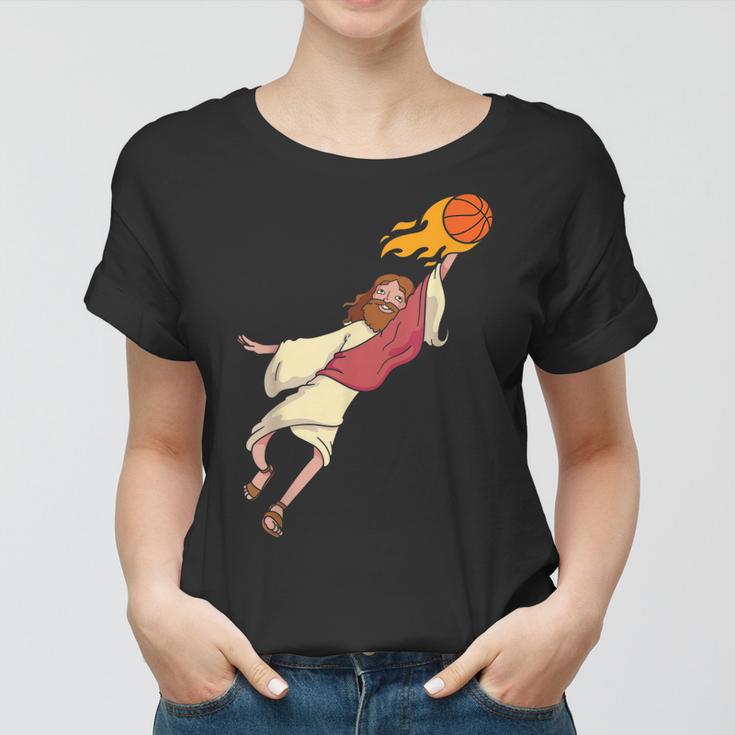 Jesus Spielt Basketball Frauen Tshirt