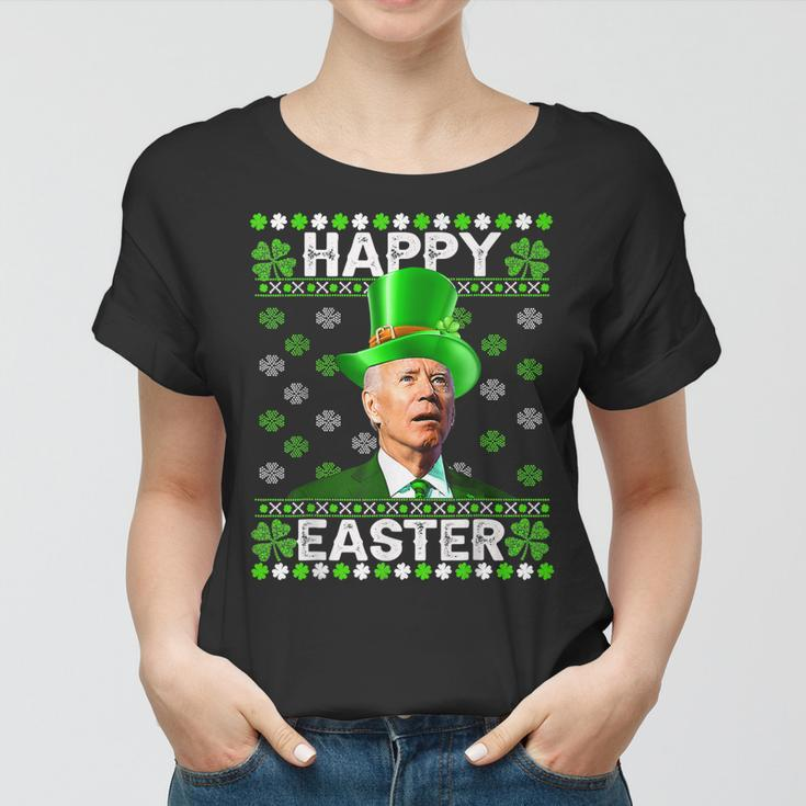 Joe Biden Easter Confused St Patricks Day Men Women Funny Women T-shirt