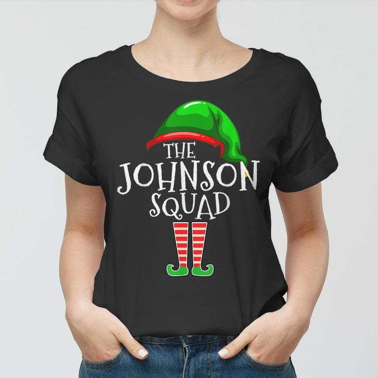 Johnson Squad Elf Group Matching Family Name Christmas Gift Women T-shirt