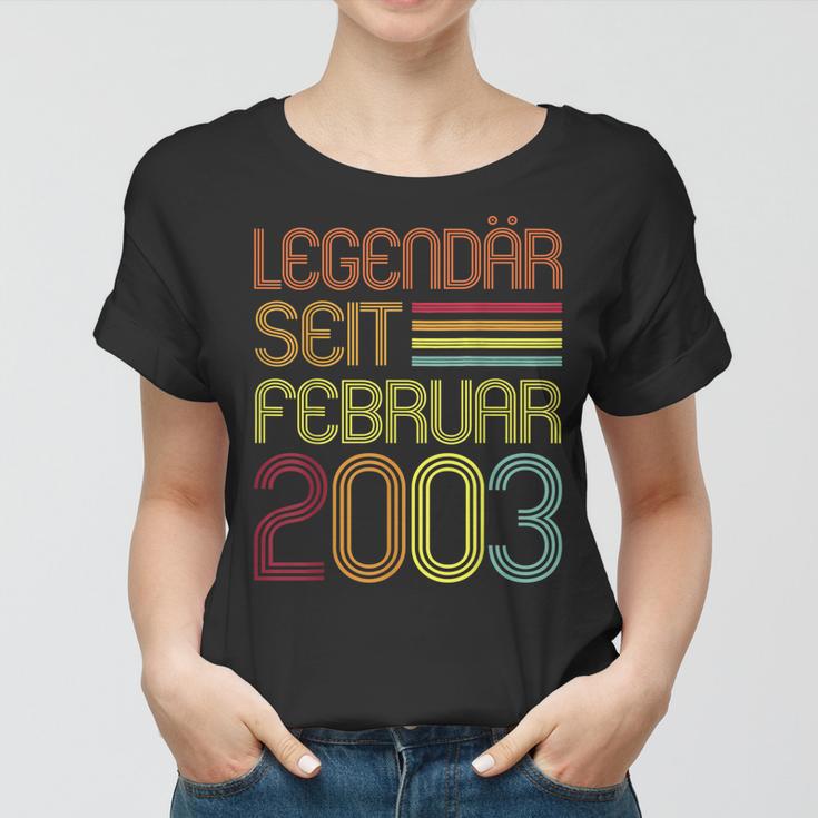 Legendär Seit Februar 2003 Geschenk 20 Geburtstag Frauen Tshirt