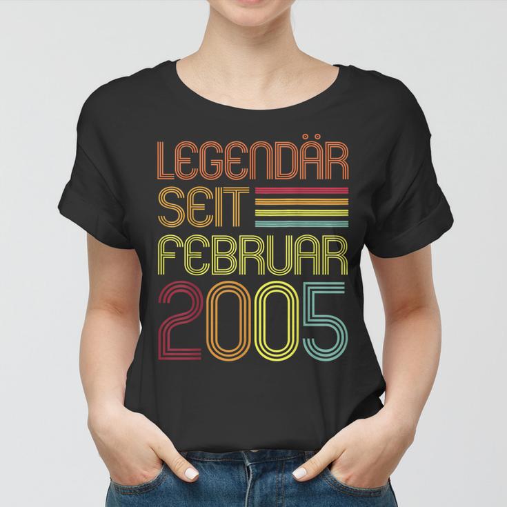 Legendär Seit Februar 2005 Geschenk 18 Geburtstag Frauen Tshirt