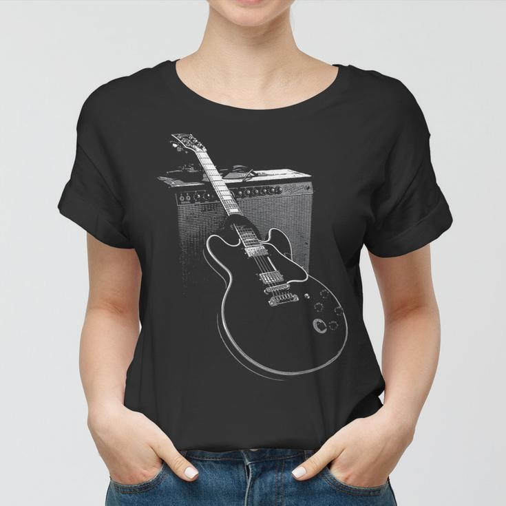 Legendäre Blues Gitarre Und Amp Frauen Tshirt