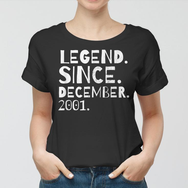 Legende Seit Dezember 2001 Geburtstag Frauen Tshirt für Bruder und Schwester
