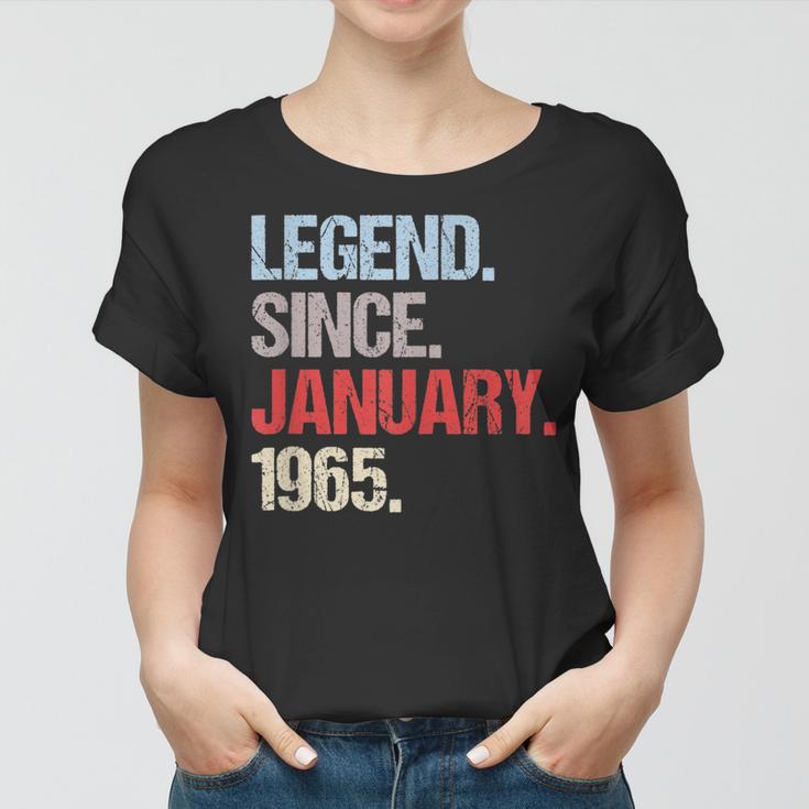 Legende Seit Januar 1965 Jahrgang Geburtstag Frauen Tshirt