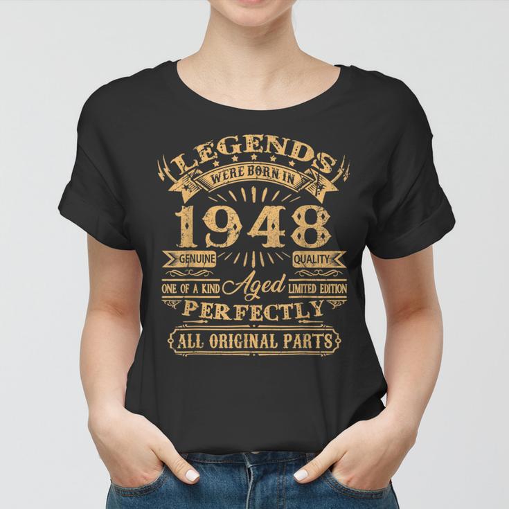 Legenden 1948 Geburtstag Frauen Tshirt, Geschenk zum 75. für Männer