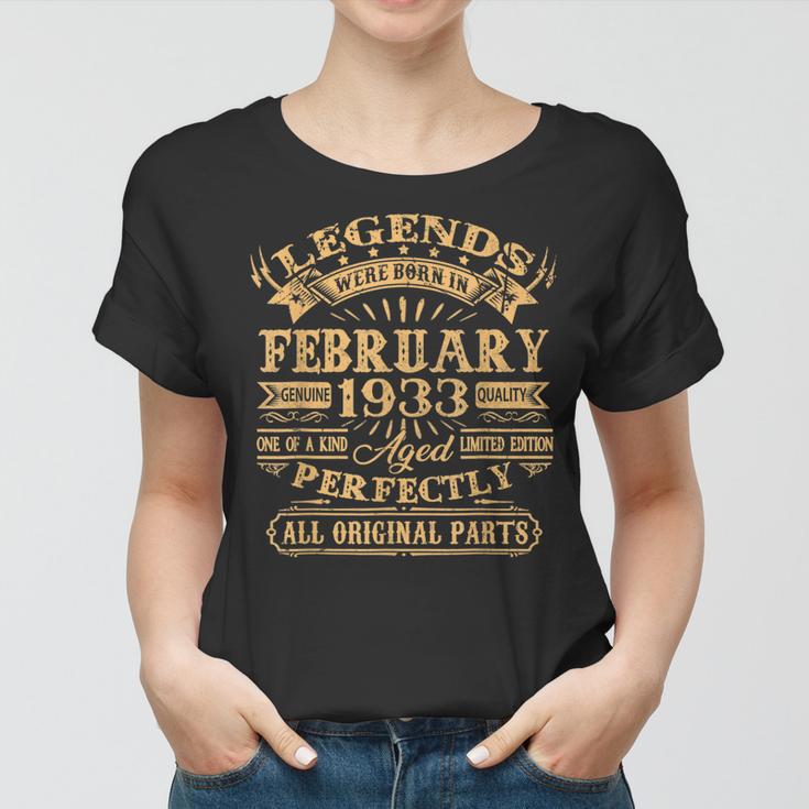 Legenden Februar 1933 - 90. Geburtstag Mann Frauen Tshirt, Retro Design