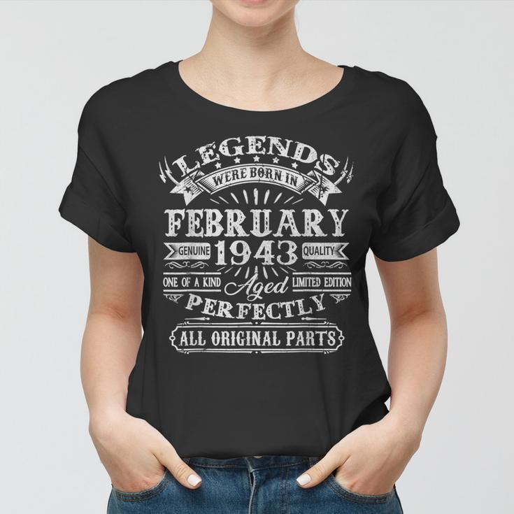 Legenden Februar 1943 Geburtstag Frauen Tshirt, 80. Jahrestag Mann