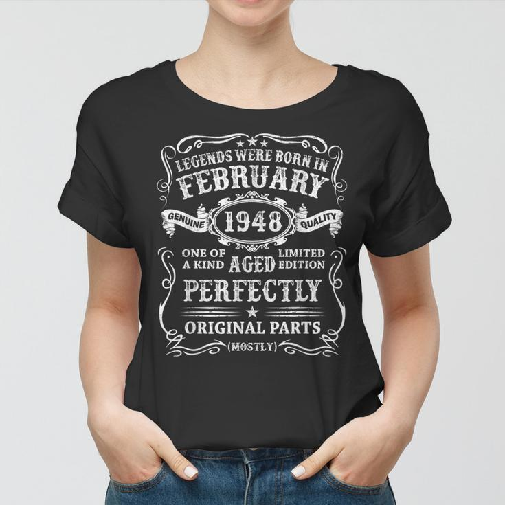 Legenden Februar 1948 Frauen Tshirt, 75. Geburtstagsgeschenk Mann