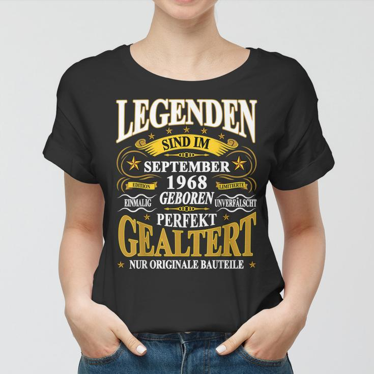 Legenden September 1968 Geboren, 55. Geburtstag Lustiges Frauen Tshirt