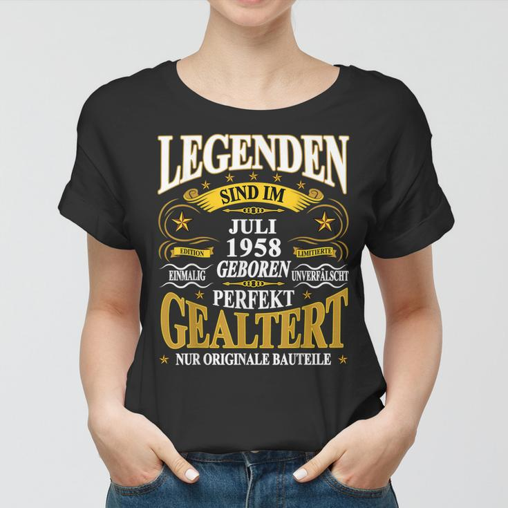 Legenden Sind Im Juli 1958 Geboren 65 Geburtstag Lustig V2 Frauen Tshirt