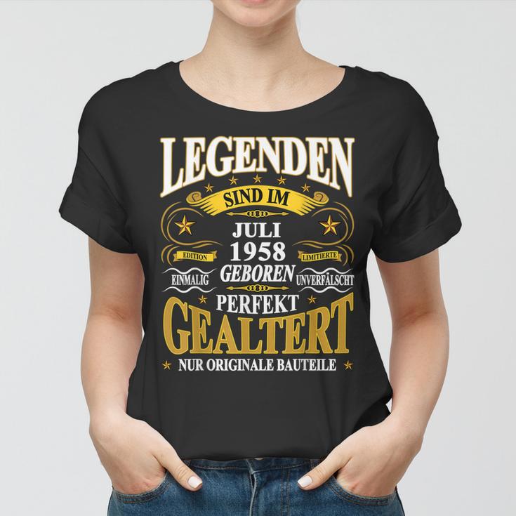 Legenden Sind Im Juli 1958 Geboren 65 Geburtstag Lustig V3 Frauen Tshirt