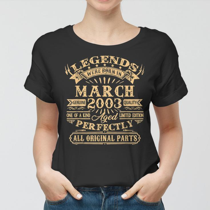 Legenden Wurden Im März 2003 Geschenk 20 Geburtstag Mann V8 Frauen Tshirt