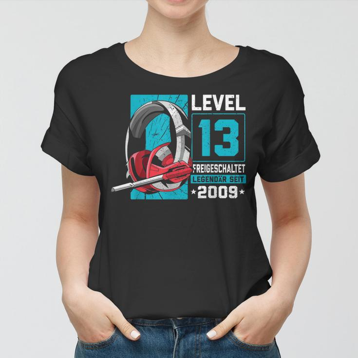 Level 13 Jahre Geburtstags Junge Gamer 2009 Geburtstag V2 Frauen Tshirt