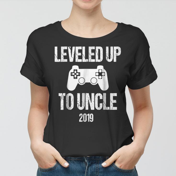 Leveled Up To Uncle 2019 New UncleGift For Gamer Women T-shirt
