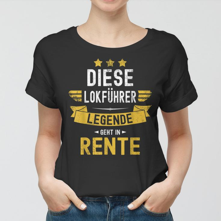 Lokführer Rentner Frauen Tshirt - Eisenbahn Legende in Rente
