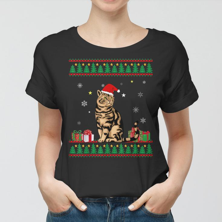 Lustige Katzenliebhaber Süße Katze Weihnachts Frauen Tshirt