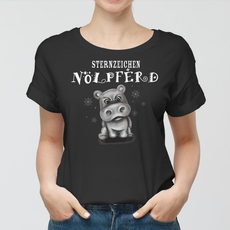 Lustiges Nölpferd Nilpferd Sternzeichen Geschenk Fun Frauen Tshirt