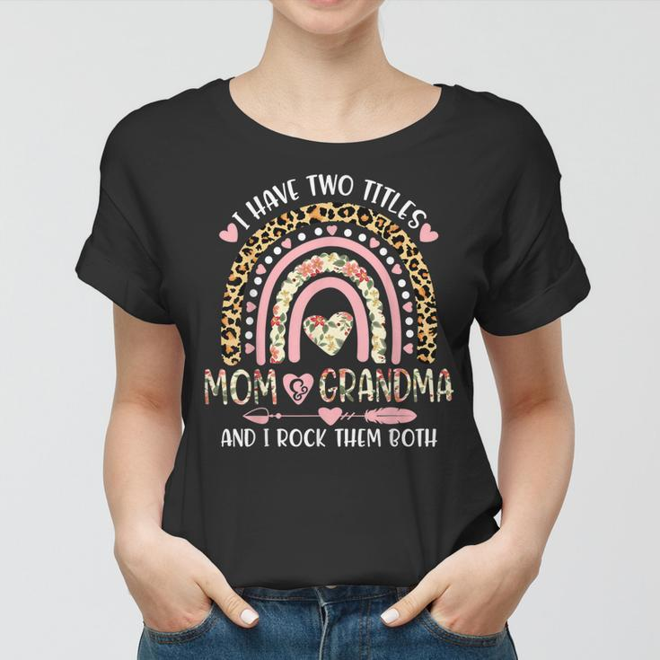 Mama und Oma Regenbogen Frauen Tshirt, Perfekt für Stolze Großmütter