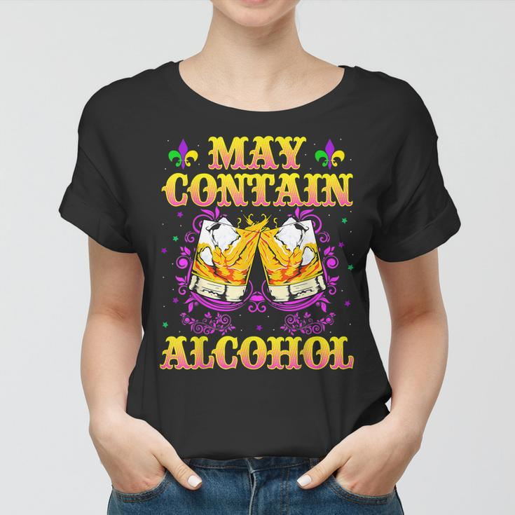 May Contain Alcohol Funny Mardi Gras 2023 V4 Women T-shirt