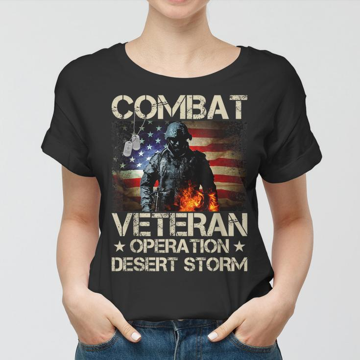 Mens Combat Veteran Operation Desert Storm Soldier Women T-shirt