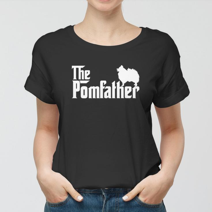 Mens Funny Pomeranian Father Dad The Pom Father Dog Lover Women T-shirt