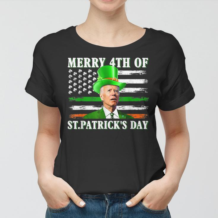 Merry 4Th Of St Patricks Day Joe Biden St Patricks Day Women T-shirt