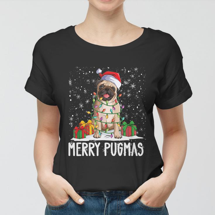 Merry Pugmas 2022 Xmas Pug Christmas Party Pug Lover Tshirt V2 Women T-shirt