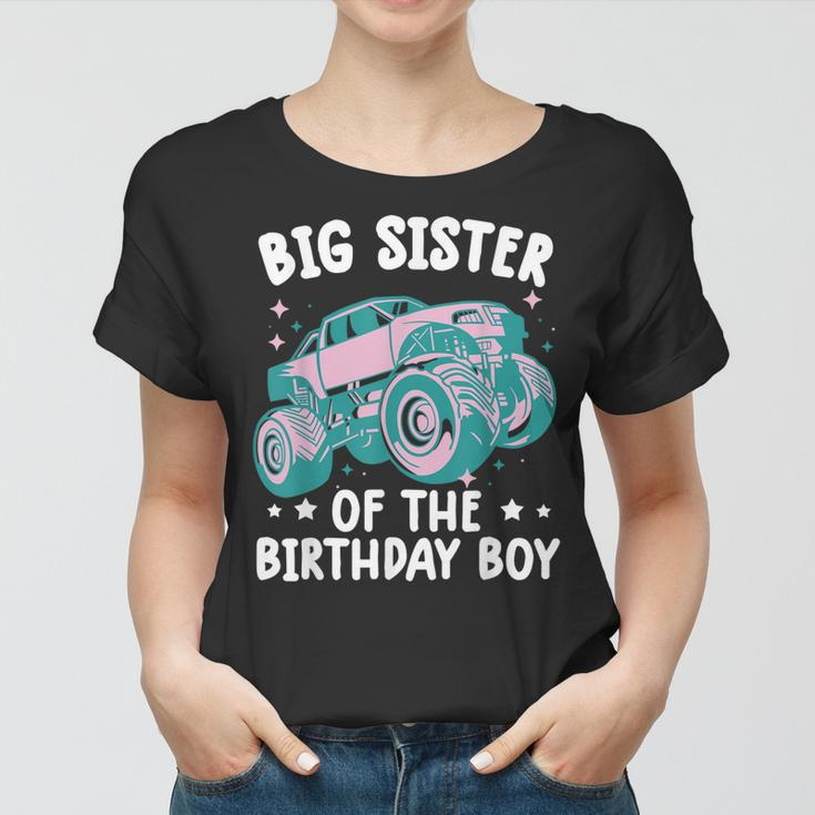 Monster Truck Passende Große Schwester Des Geburtstagskindes Frauen Tshirt