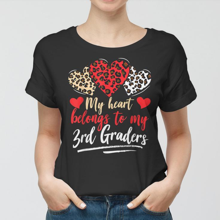 My Heart Belongs To Grader Valentines Day 3Rd Grade Teacher Women T-shirt