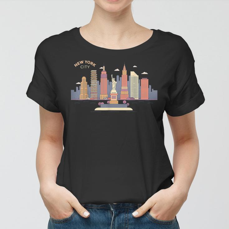 New York City Skyline Ny Vintage New York City Nyc Women T-shirt