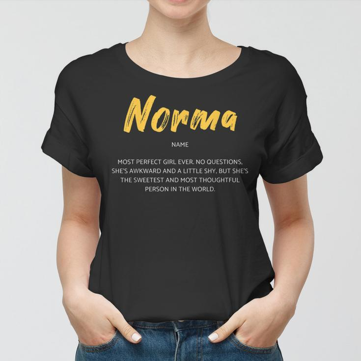 Norma Sarcastic Name Definition Gift For Norma Women T-shirt