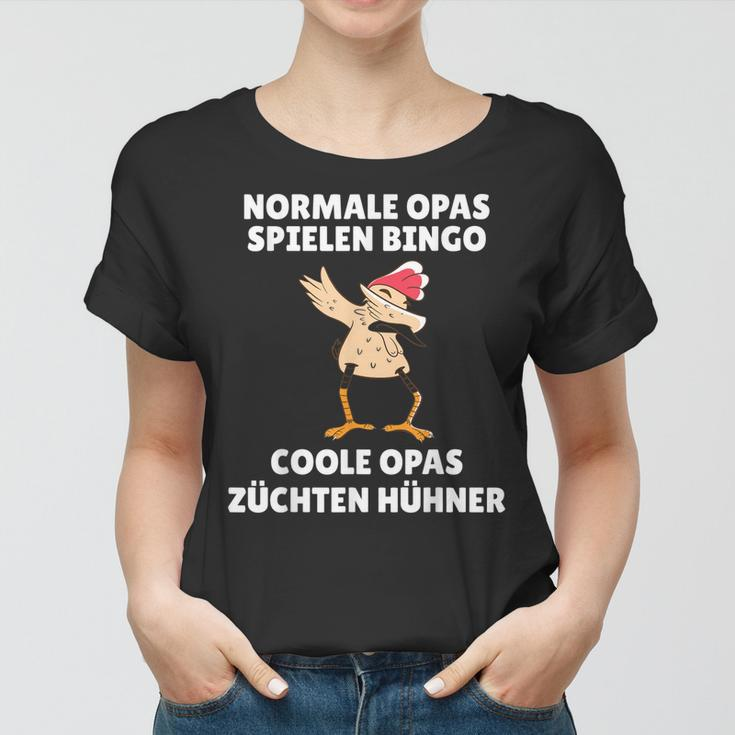 Normale Opas Spielen Bingo Coole Opas Züchten Hühner Frauen Tshirt