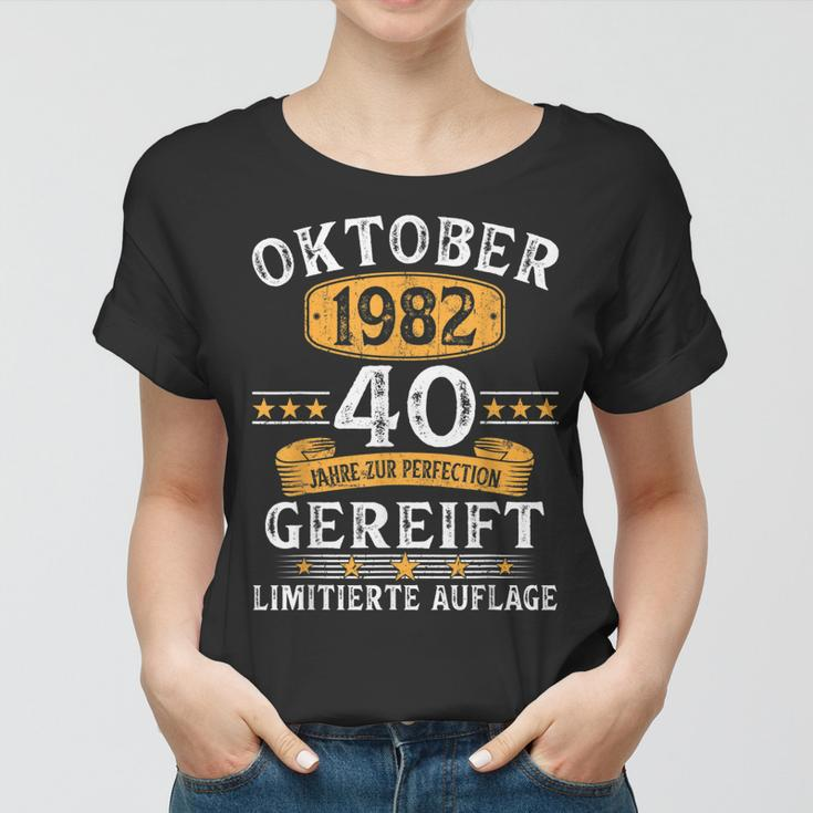 Oktober 1982 Lustige Geschenke Zum 40 Geburtstag Mann Frau Frauen Tshirt