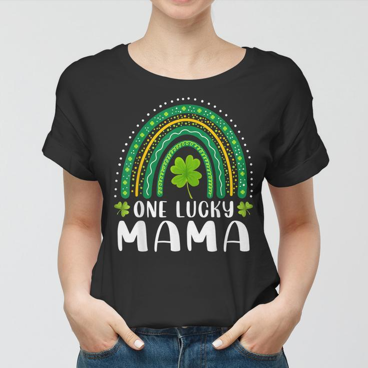 One Lucky Mama Rainbow Saint Patricks Day Lucky Mom Mother Women T-shirt