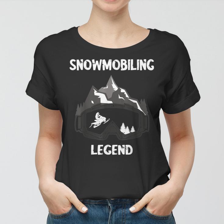 Optimized Schneemobil-Legende Frauen Tshirt, Winterrennen für Schneemobilfahrer