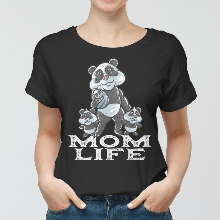 Panda-Bär Mom Life Beste Mama Mutter Muttertag Pandas Frauen Tshirt