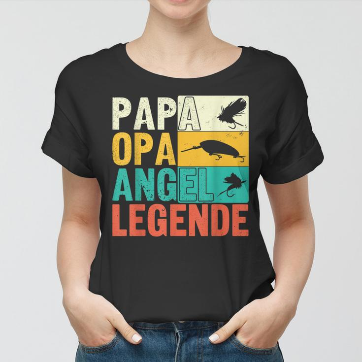 Papa Opa Angel Legende Frauen Tshirt, Perfekt für Angler zum Vatertag
