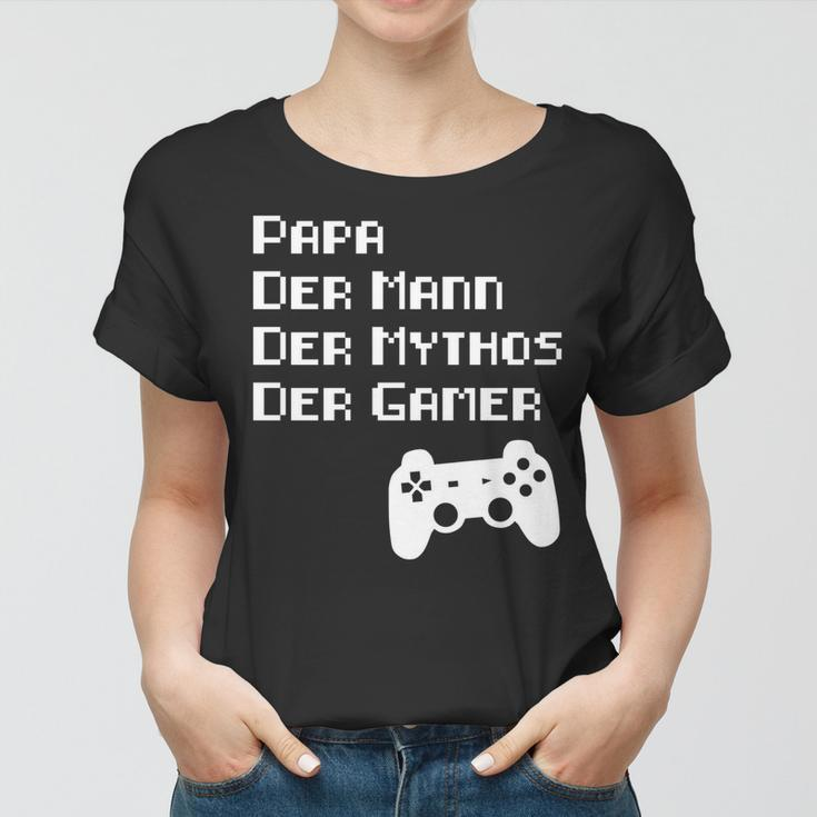 Papa Vater Mythos Legende Gamer Zocker Langarmshirt Frauen Tshirt