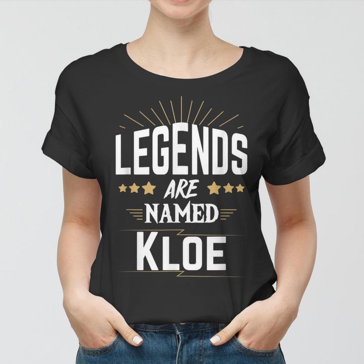 Personalisiertes Frauen Tshirt Legenden heißen Kloe, Schwarz, Einzigartiges Design