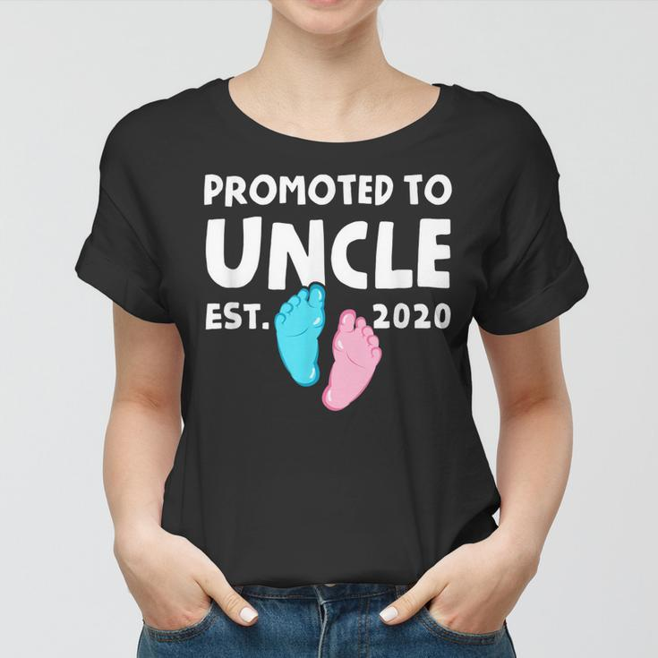 Promoted To Uncle Est 2020 Pregnancy New Uncle Gift Women T-shirt