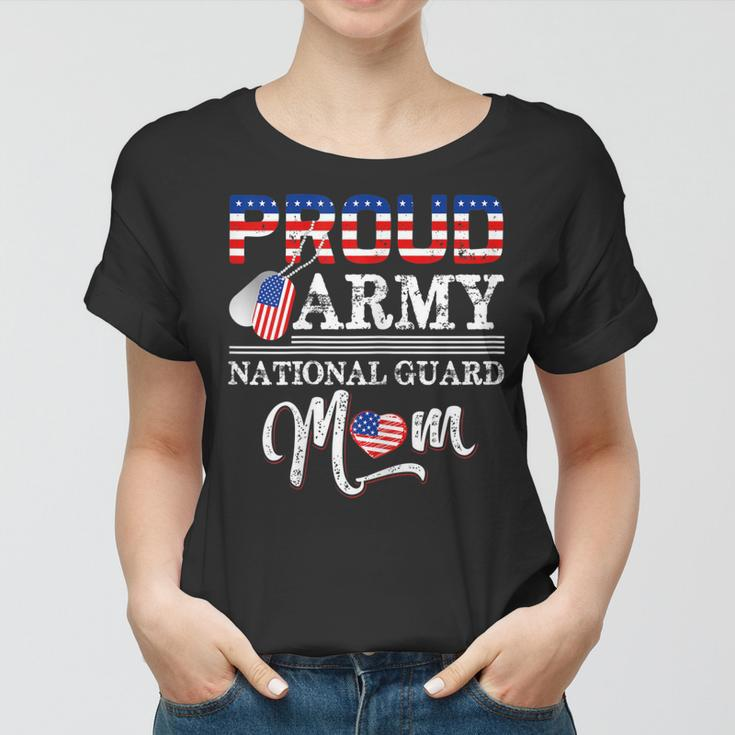 Proud Army National Guard Mom Us American Flag Pride Gift Gift For Womens Women T-shirt