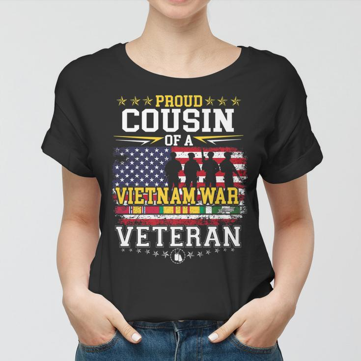 Proud Cousin Vietnam War Veteran Matching Brother Sister Women T-shirt