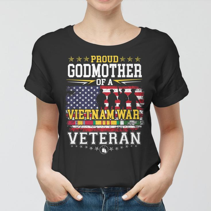 Proud Godmother Vietnam War Veteran Matching With Family Women T-shirt