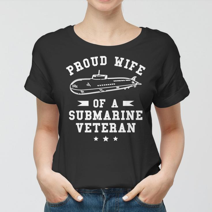 Proud Wife Of A Submarine Veteran Veterans Day V2 Women T-shirt