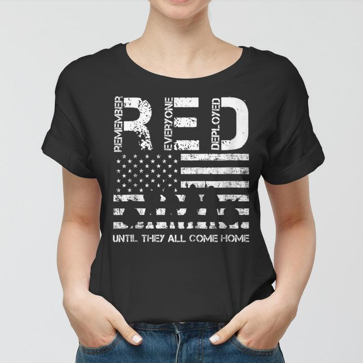 Red Friday Military Remember Everyone Deployed Tee Women T-shirt