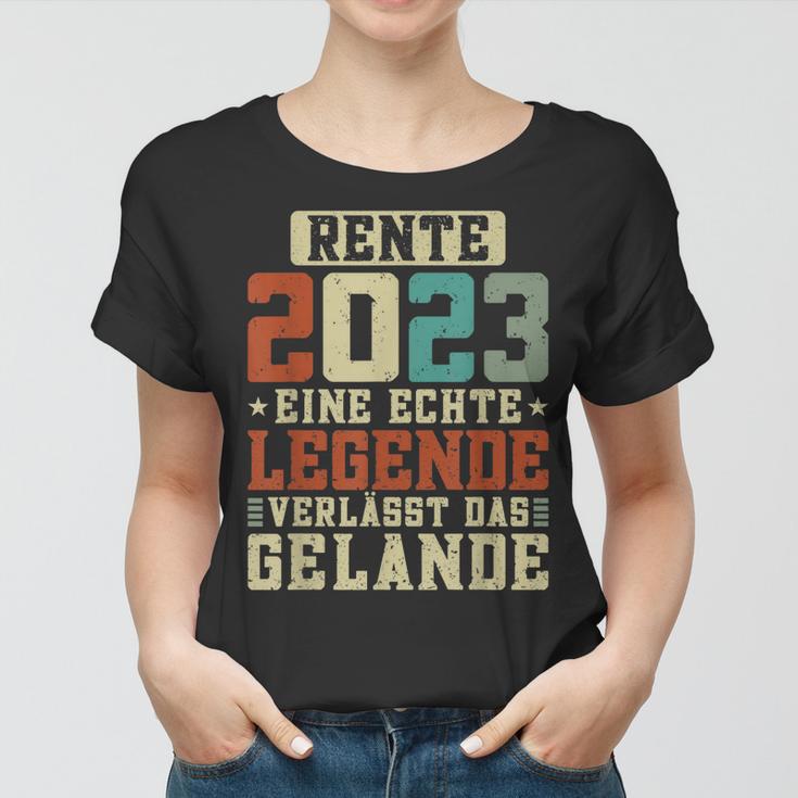 Rente 2023 Eine Echte Legende Verlässt Das Gelände Retro Frauen Tshirt